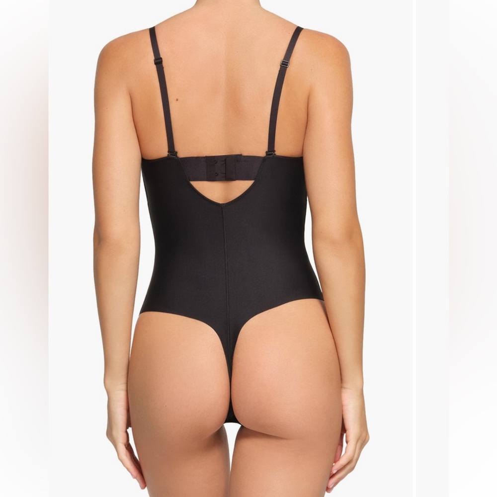 Skims Black Strap Bodysuit with Sweetheart Neckline - Picture 2 of 6